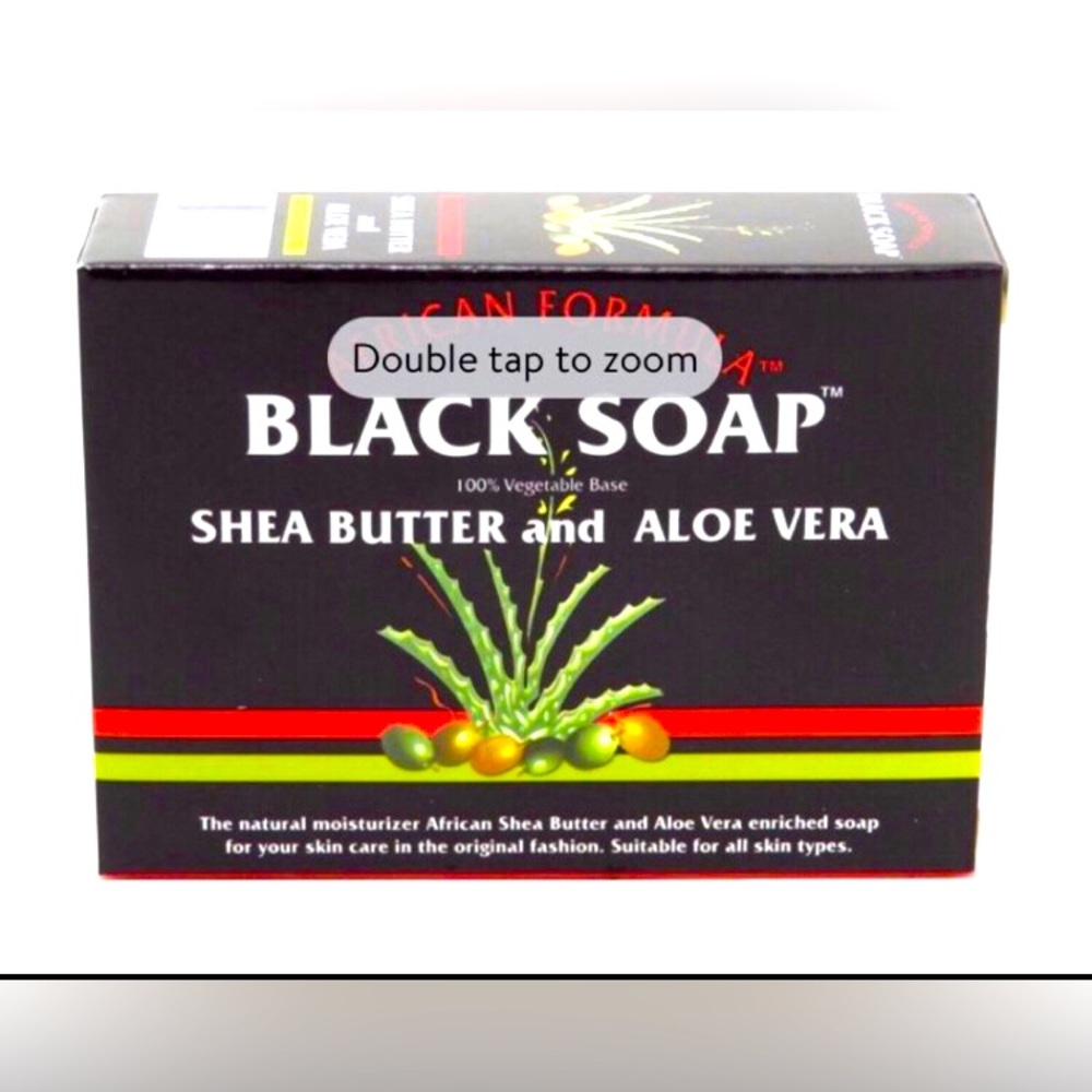 African Formula Black Soap Shea Butter and Aloe Vera, 3.5 Oz 6 Pack